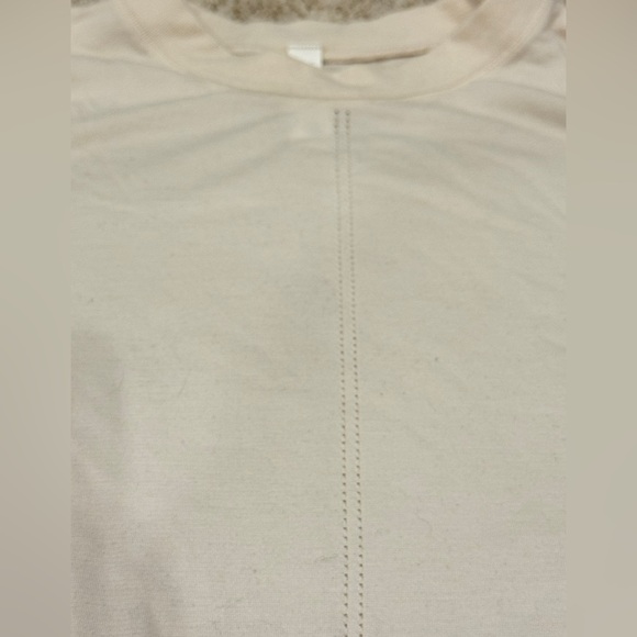 Athleta Ascent Seamless Long Sleeve Ivory Top Small - Picture 3 of 7